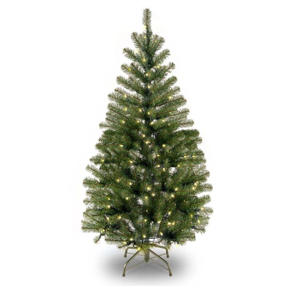 National Tree Company 6.5 Ft Pre-Lit Aspen Spruce Slim Artificial Christmas Tree
